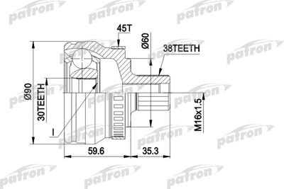 PATRON PCV1377 ШРУС  для AUDI A6 (Ауди А6)