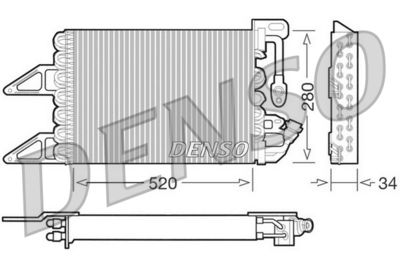 DENSO DCN13012 Радиатор кондиционера  для LANCIA Y (Лансиа )