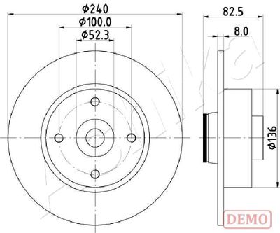 Brake Disc 61-00-0712C