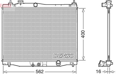 Радиатор, охлаждение двигателя DENSO DRM40047 для HONDA JAZZ