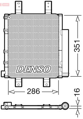 Конденсатор, кондиционер DENSO DCN35005 для DAIHATSU TREVIS