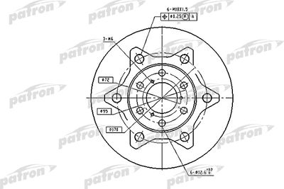 Тормозной диск PATRON PBD1758 для IVECO DAILY