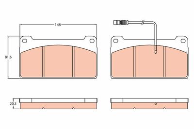 Brake Pad Set, disc brake GDB5074