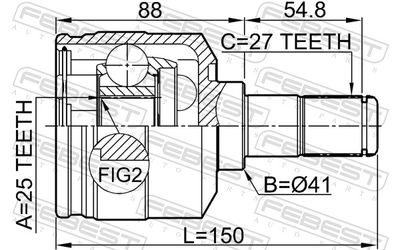 Joint Kit, drive shaft 1211-TUC20LH