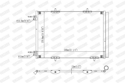 KONDENSATOR KLIMAANLAGE WALKER WCD00356 6