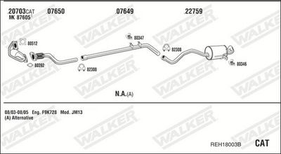 ABGASANLAGE WALKER REH18003B
