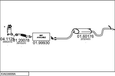 SISTEM DE ESAPAMENT MTS KIA036699A022497