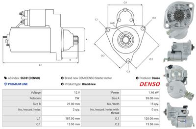 STARTER AS-PL S6331DENSO 4