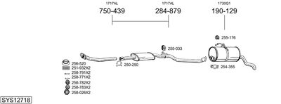 Układ wydechowy BOSAL SYS12718