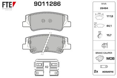 SET PLACUTE FRANA FRANA DISC FTE 9011286