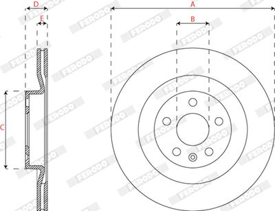 DISC FRANA FERODO DDF2732C 2