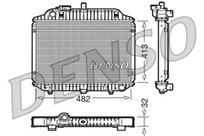 Радиатор, охлаждение двигателя DENSO DRM17010 для MERCEDES-BENZ MB
