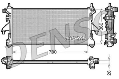 DENSO DRM21101 Радиатор охлаждения двигателя  для PEUGEOT BOXER (Пежо Боxер)