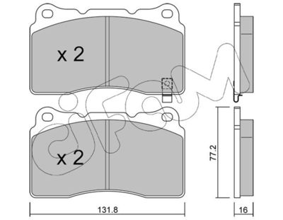 Комплект тормозных колодок, дисковый тормоз CIFAM 822-288-5 для FORD GT