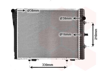Радиатор, охлаждение двигателя VAN WEZEL 30002229 для MERCEDES-BENZ CLK