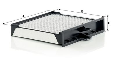 Cabinefilter met actieve kool past: RENAULT GRAND SCENIC II, SCENIC II 1.4-2.0D 06.03-12.09