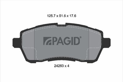 Sada brzdových destiček, kotoučová brzda PAGID T1687N
