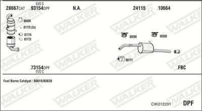 Изпускателна система WALKER CIK012291
