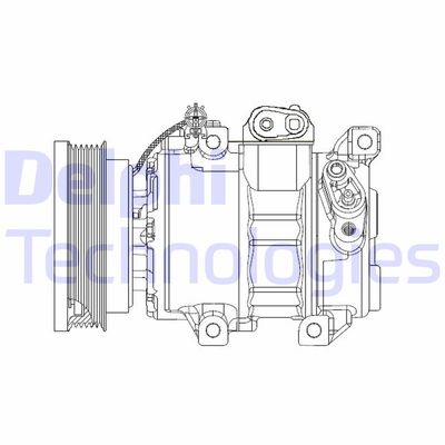 Компрессор, кондиционер DELPHI CS20343 для HYUNDAI i20