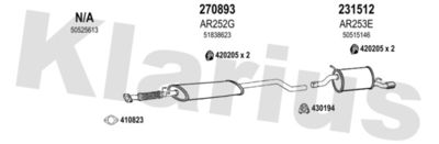 Układ wydechowy KLARIUS 030322E