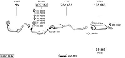 Układ wydechowy BOSAL SYS11642