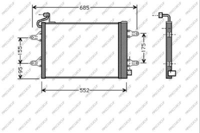 Конденсатор, кондиционер PRASCO SK320C001 для VW FOX