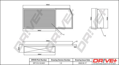 Dr!ve+ DP1110.10.0401 Воздушный фильтр  для FIAT 500X (Фиат 500x)