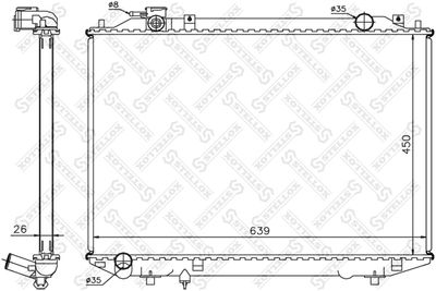 Радиатор, охлаждение двигателя STELLOX 10-25474-SX для MAZDA BT-50