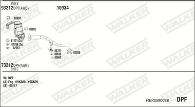 Układ wydechowy WALKER REK059003B