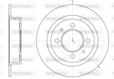 WOKING D6424.00 Тормозные диски  для NISSAN SUNNY III Hatchback (N14) 2.0 D