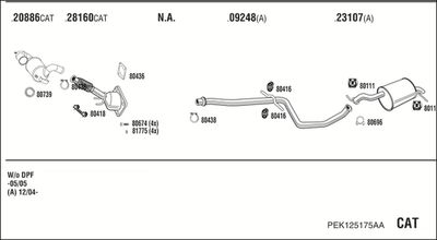 Układ wydechowy WALKER PEK125175AA