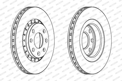 BREMSSCHEIBE FERODO DDF206C 1