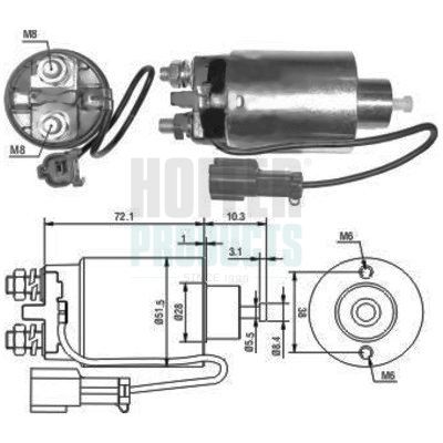 Elektromagnetický spínač, startér HOFFER 46096