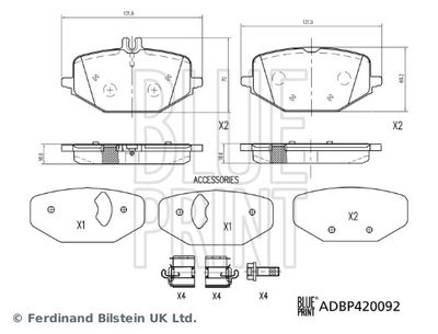 Brake Pad Set, disc brake ADBP420092