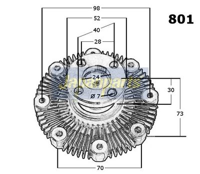 CUPLA VENTILATOR RADIATOR JAPANPARTS VC801 2