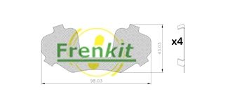 FRENKIT 940025 Скобы тормозных колодок  для LANCIA DEDRA SW (835_) 1.8 16V LE (835FG)