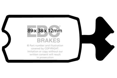 Комплект тормозных колодок, дисковый тормоз EBC Brakes DP131 для CITROËN DYANE
