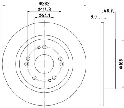 Тормозной диск MINTEX MDC2860C для HONDA HR-V