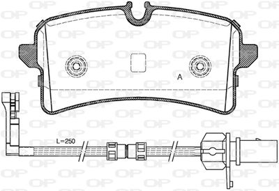 Комплект тормозных колодок, дисковый тормоз OPEN PARTS BPA1505.12 для BENTLEY MULSANNE