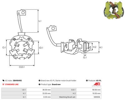 Vorschau Halter, Kohlebürsten Ansicht 2