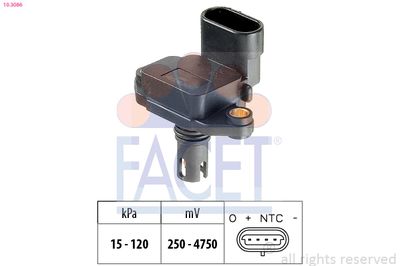 FACET MAP sensor Made in Italy - OE Equivalent (10.3086)