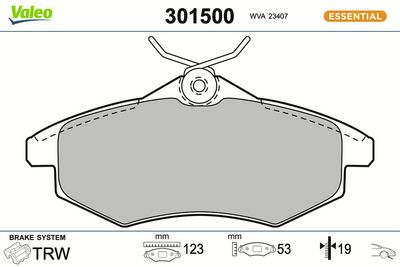 BREMSBELAGSATZ SCHEIBENBREMSE