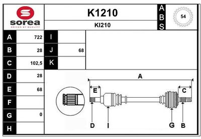 ANTRIEBSWELLE SNRA K1210