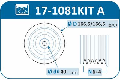 Belt Pulley Set, crankshaft 17-1081KIT A