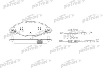 Комплект тормозных колодок, дисковый тормоз PATRON PBP1412 для CITROËN C5