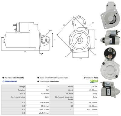 STARTER AS-PL S3259VALEO 4