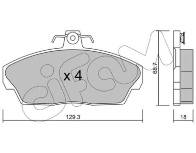 Brake Pad Set, disc brake 822-174-1