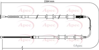 Cable Pull, parking brake APEC CAB1115