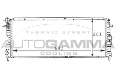 Радиатор, охлаждение двигателя AUTOGAMMA 100708 для OPEL CORSA