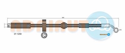 ADRIAUTO 07.1259 Тормозной шланг  для CITROËN  (Ситроен Дс3)